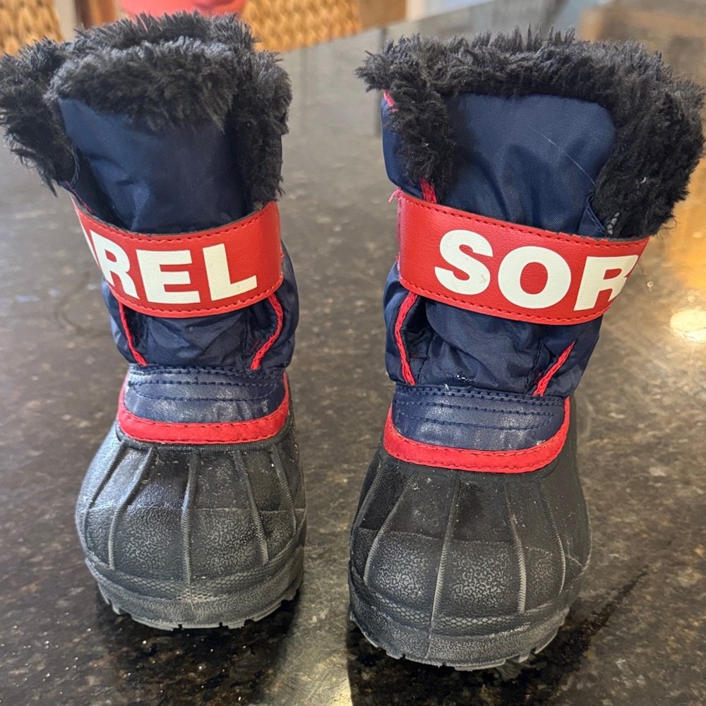 Sorel Kids' Black and Navy Snow Boots